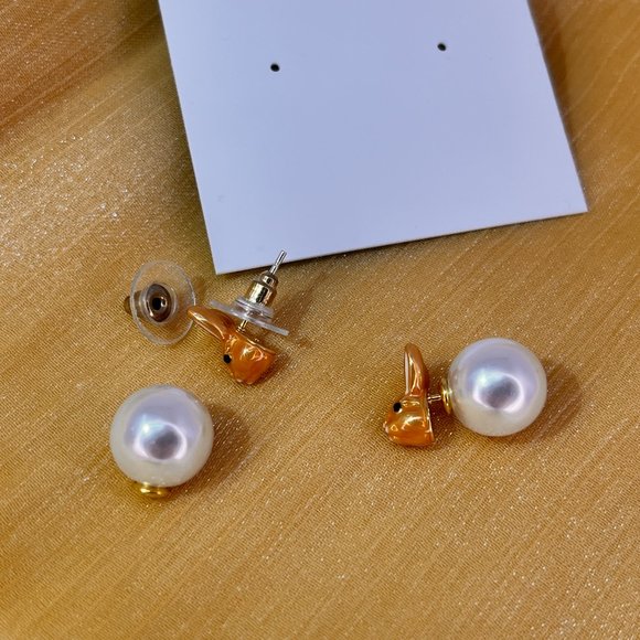 Kate Spade Gold-Tone Bunny Rabbit Earrings - Picture 4 of 5